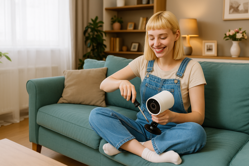 chica con camara